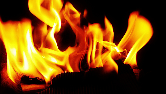 Arson blog - close up of yellow flames