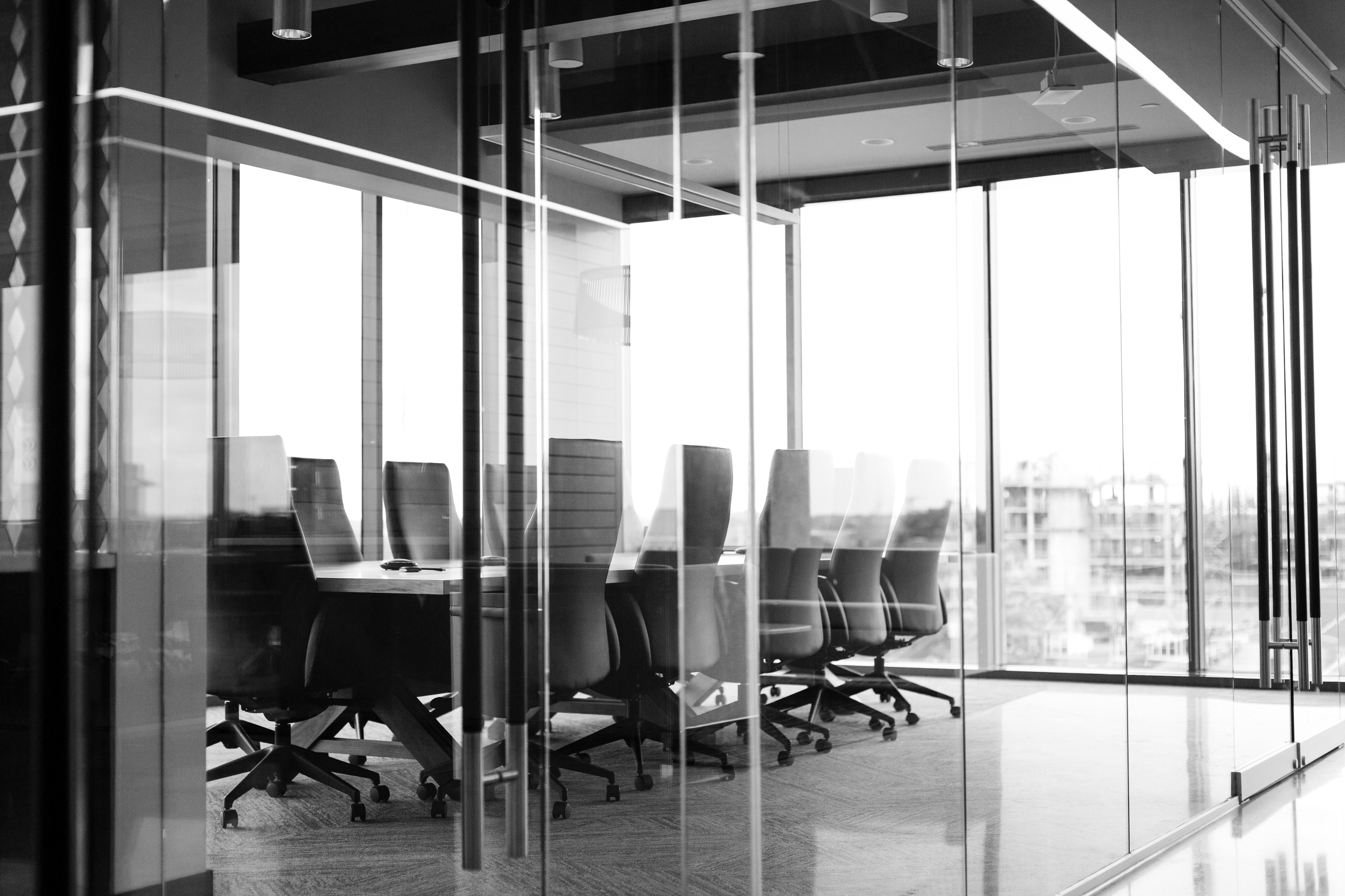 difference between civil and criminal law - full-glass-walled conference room