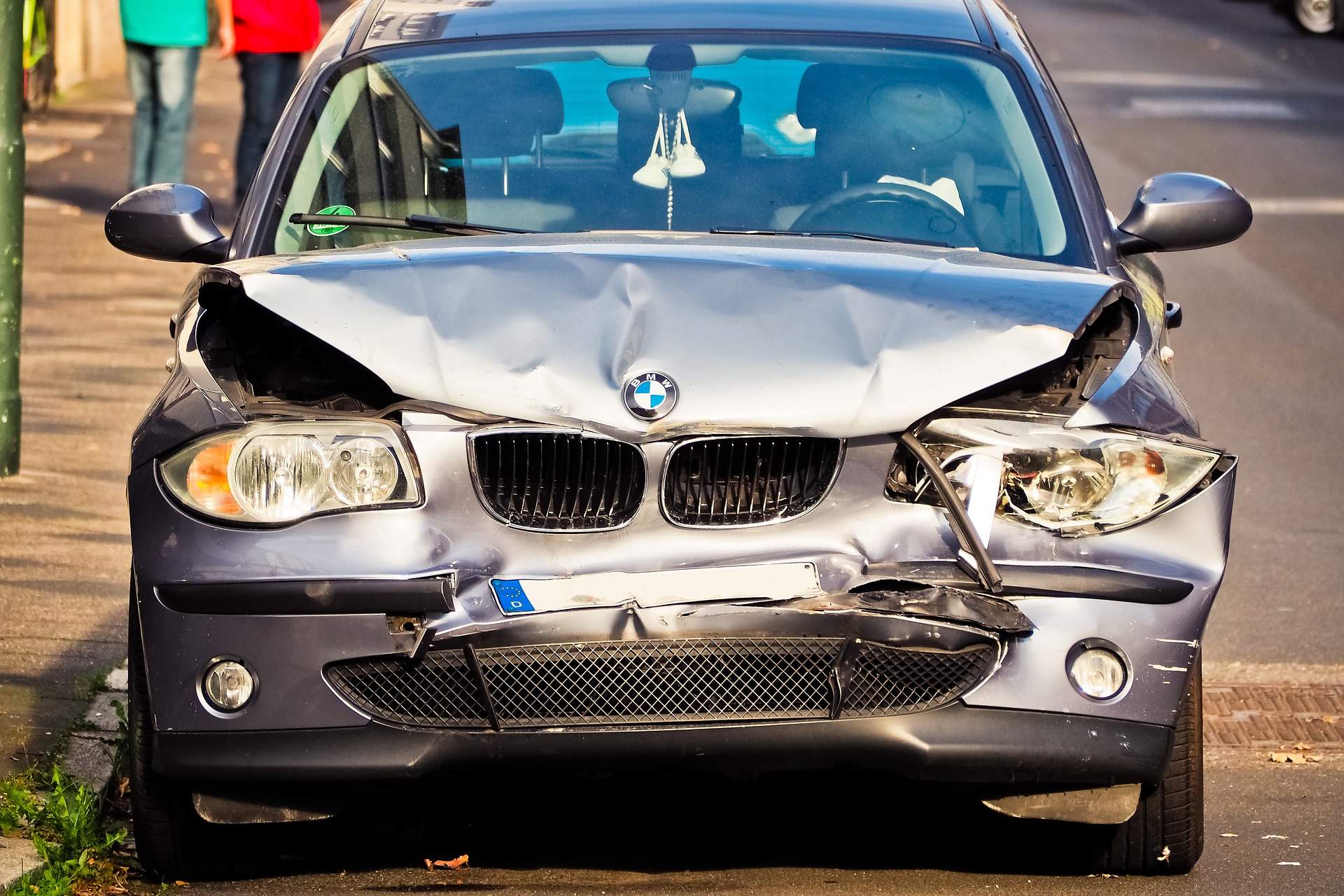 accident while drunk driving - BMW front end crash