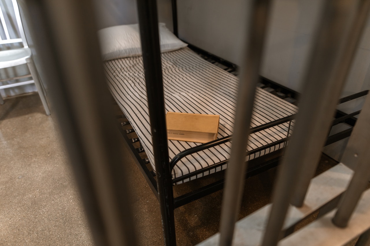 parole guidelines in arizona -- empty prison cell with bed and sink and door open