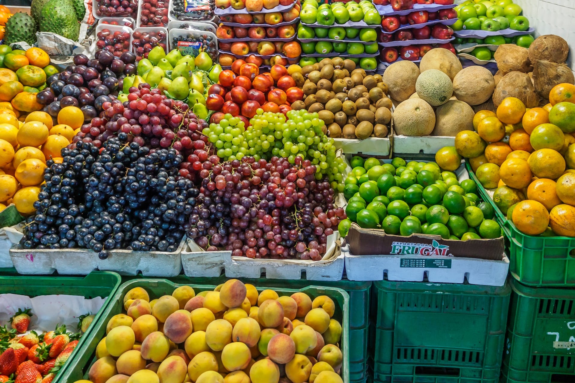 colorful fruit in bins and crates -food stamp fraud