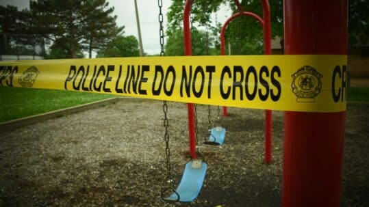 If you ever see that yellow police tape, stay back! Disobeying a police officer's orders or interfering with an investigation is a crime.